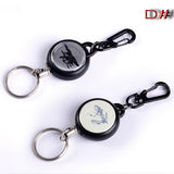 EDC Outdoor Steel Rope Burglar Keychain Tactical Retractable Key Chain Camping Key Ring
